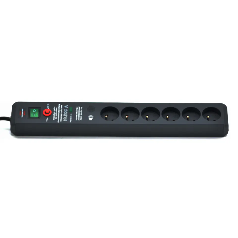 ⁨Surge Protector Secure Tec 6 sockets 3m 19.500A anthracite Brennenstuhl 1159541376⁩ at Wasserman.eu