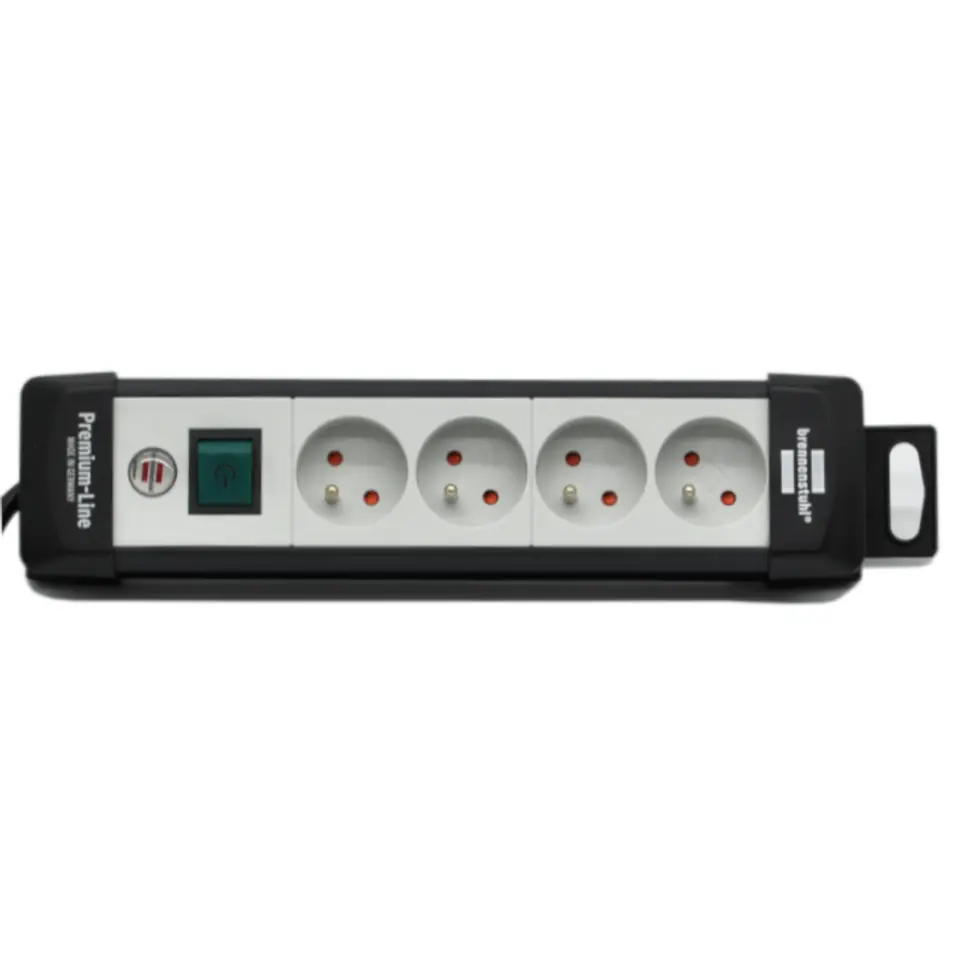 ⁨Premium Line power strip 4 sockets 1,8m black/grey Brennenstuhl 1951544100⁩ at Wasserman.eu