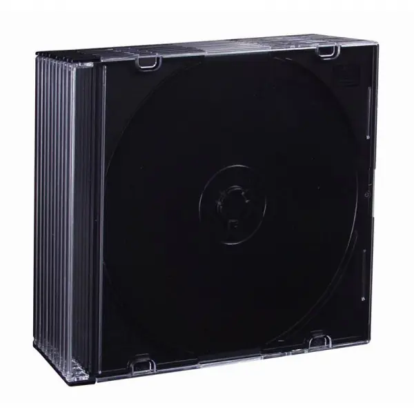 3024 Pudełko na 1 cd - slim - czarne - pakiet 10 szt. w sklepie Wasserman.eu