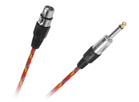 ⁨Kabel mikrofonowy gniazdo CANON-wtyk JACK 6.3mm  5m⁩ w sklepie Wasserman.eu