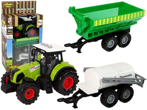 Zestaw Traktor z Maszynami Przyczepa Cysterna Dźwięki LED w sklepie Wasserman.eu