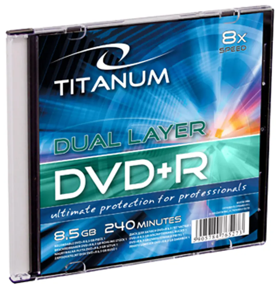 1250 Dvd+r titanum 8,5gb x8 dl - slim case 1 szt. w sklepie Wasserman.eu