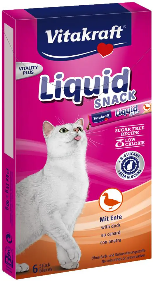 ⁨VITAKRAFT CAT LIQUID SNACK 6pcs duck/Bglukan/KOT⁩ at Wasserman.eu