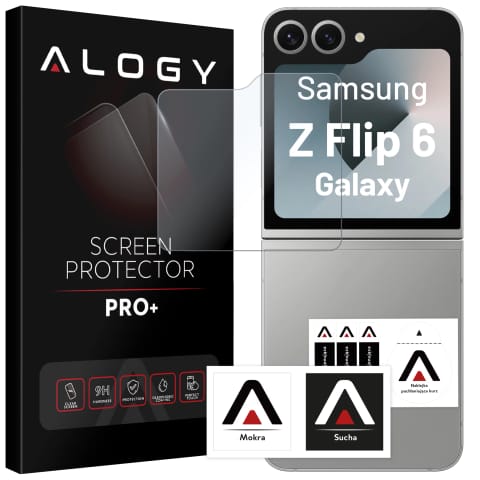 ⁨Szkło hartowane do Samsung Galaxy Z Flip 6 ochrona na ekran Alogy Screen Protector PRO+ na zewnętrzny ekran telefonu⁩ w sklepie Wasserman.eu