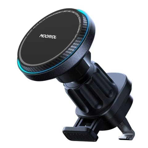⁨Joyroom uchwyt samochodowy do telefonu z ładowarką indukcyjną (kompatybilną z MagSafe) z wentylatorem na kratkę nawiewu - Czarny⁩ w sklepie Wasserman.eu