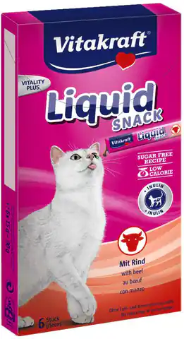 ⁨VITAKRAFT CAT LIQUID SNACK 6pcs ox/inulin d/cat⁩ at Wasserman.eu