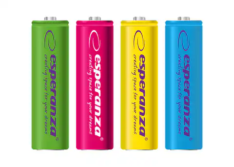 ⁨EZA108 Esperanza rechargeable ni-mh aa 2000mah 4pcs. color mix⁩ at Wasserman.eu