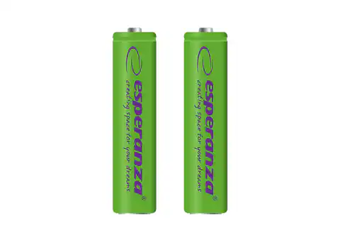 ⁨EZA101G Esperanza rechargeable ni-mh aaa 1000mah 2pcs Green⁩ at Wasserman.eu