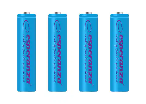 ⁨EZA102B Esperanza rechargeable batteries ni-mh aaa 1000mah 4pcs. Blue⁩ at Wasserman.eu