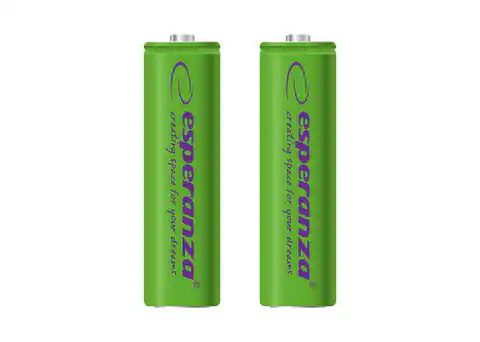 ⁨EZA103G Esperanza rechargeable ni-mh aa 2000mah 2pcs Green⁩ at Wasserman.eu