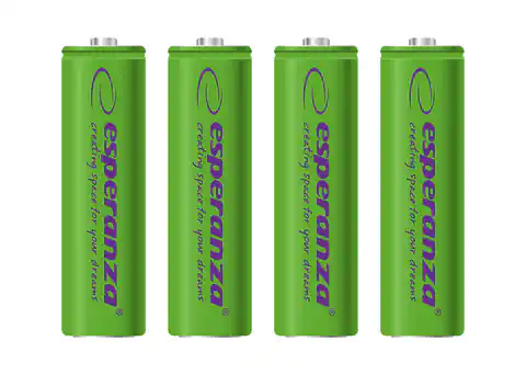 ⁨EZA104G Esperanza rechargeable ni-mh aa 2000mah 4pcs. Green⁩ at Wasserman.eu