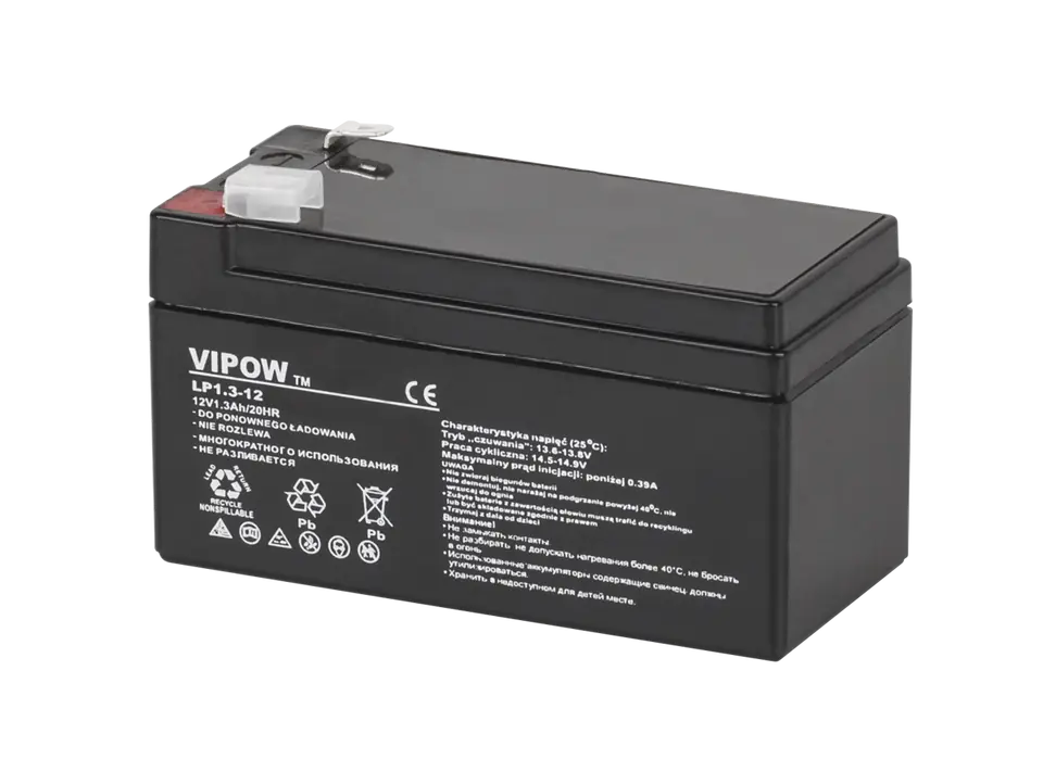 ⁨Gel battery VIPOW 12V 1.3Ah⁩ at Wasserman.eu