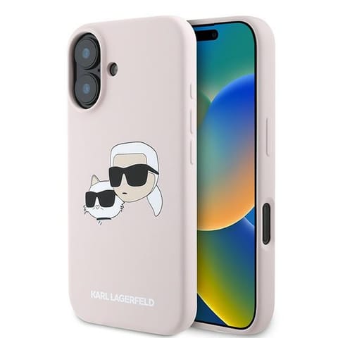 Karl Lagerfeld KLHMP16MSKCHPPLP iPhone16 Plus 6.7" różowy/pink hardcase Silicone Double Heads Print MagSafe w sklepie Wasserman.eu