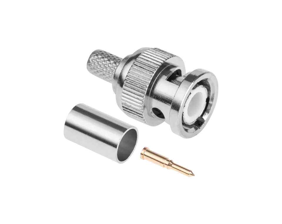 ⁨BNC RG58 crimped plug⁩ at Wasserman.eu