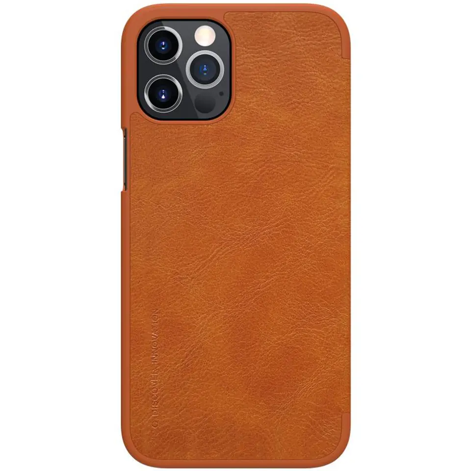 ⁨Nillkin Etui Qin Leather Case iPhone 12 Pro Max brąz⁩ w sklepie Wasserman.eu