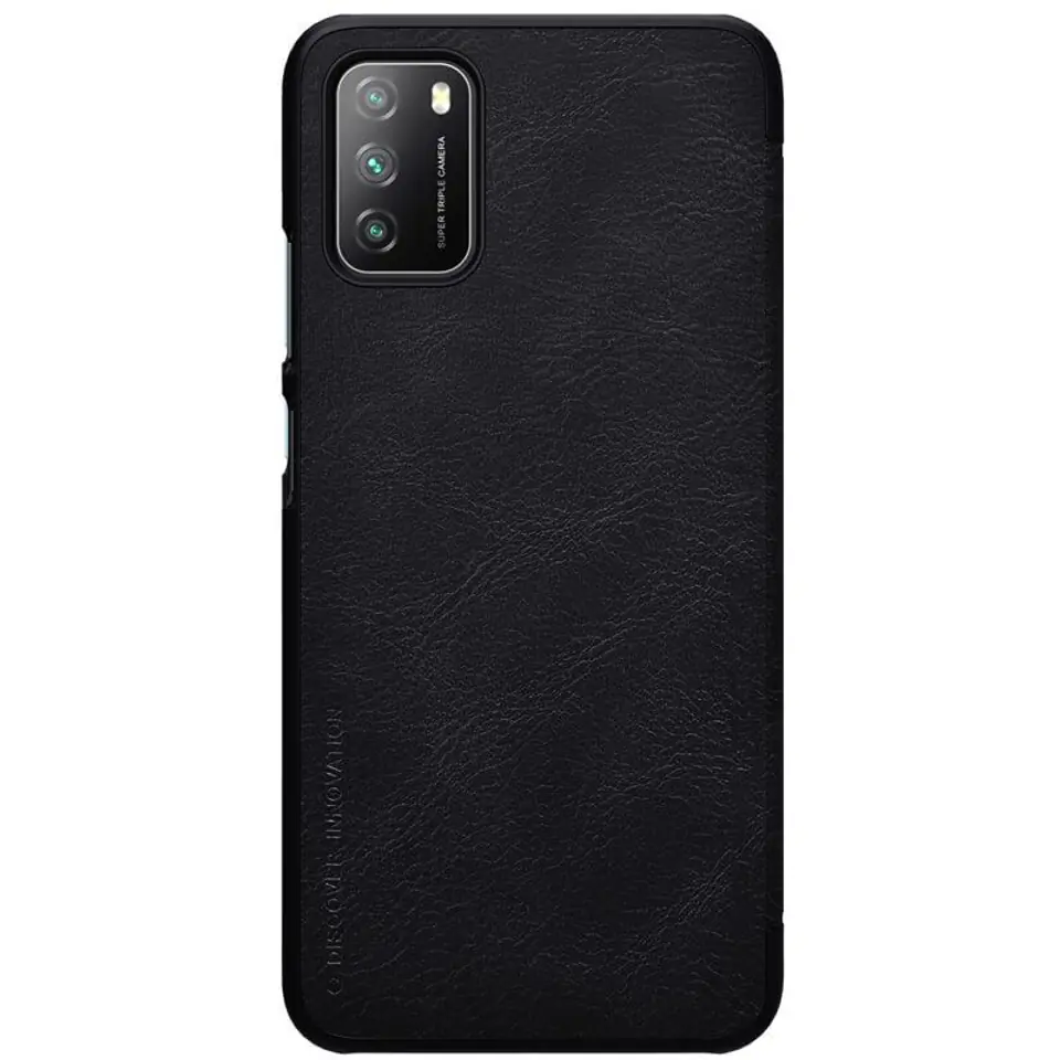 ⁨Nillkin Etui Qin Leather Case Xiaomi Poco M3 czarne⁩ w sklepie Wasserman.eu