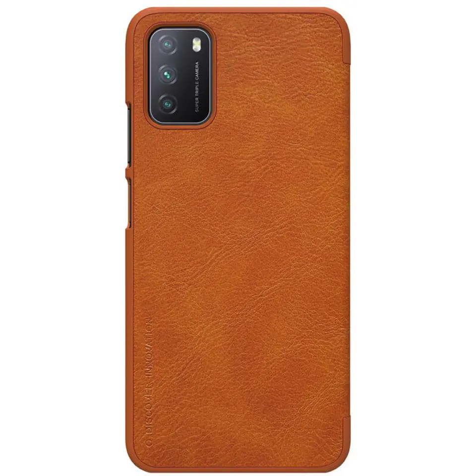 ⁨Nillkin Etui Qin Leather Case Xiaomi Poco M3 brązowe⁩ w sklepie Wasserman.eu