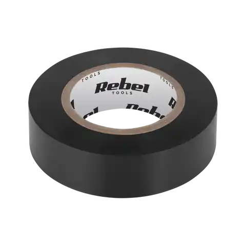 ⁨Taśma izolacyjna klejąca REBEL (0,13 mm x 19 mm x 10 yd) czarna⁩ w sklepie Wasserman.eu