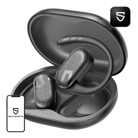 ⁨Słuchawki TWS Soundpeats Breezy (czarne)⁩ w sklepie Wasserman.eu