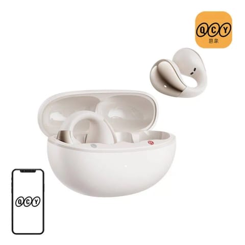 ⁨Słuchawki QCY Crossky Clip C30 (białe)⁩ w sklepie Wasserman.eu
