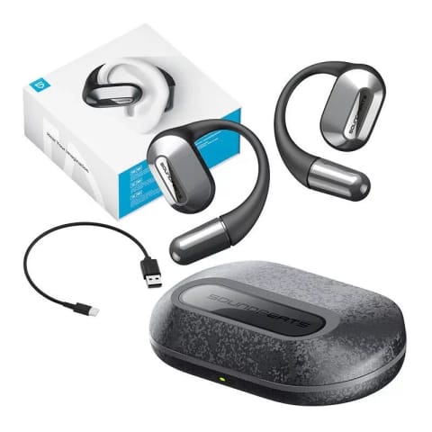 ⁨Słuchawki bezprzewodowe Soundpeats HearFit (czarne)⁩ w sklepie Wasserman.eu