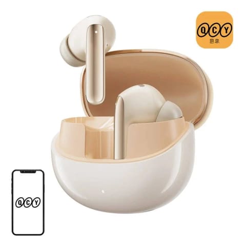 ⁨Słuchawki TWS QCY MeloBuds Pro HT08, ANC (złote)⁩ w sklepie Wasserman.eu