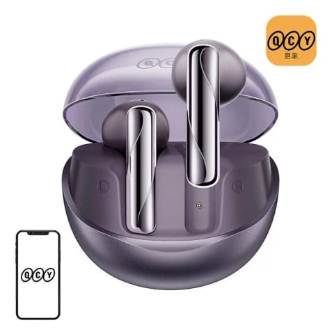 ⁨Słuchawki TWS QCY AilyBuds Clear T32 (Fioletowe)⁩ w sklepie Wasserman.eu