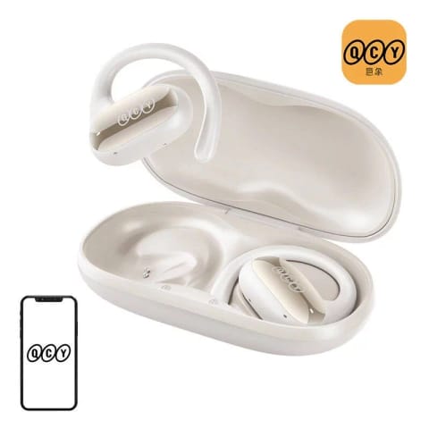 ⁨Słuchawki QCY T30 Crossky GTR2 Bluetooth, 28h, IPX5, Mikrofon ENC – Białe⁩ w sklepie Wasserman.eu