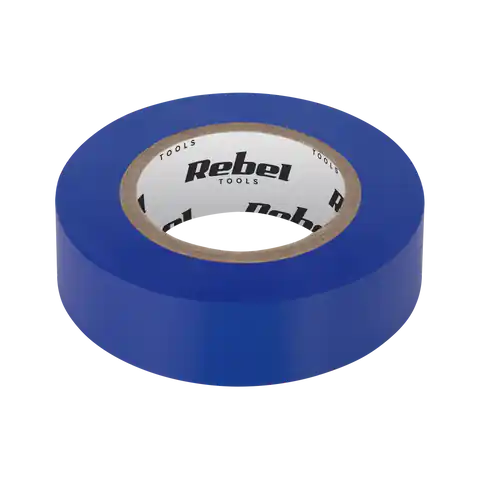 ⁨Taśma izolacyjna klejąca REBEL (0,13 mm x 19 mm x 10 yd) niebieska⁩ w sklepie Wasserman.eu
