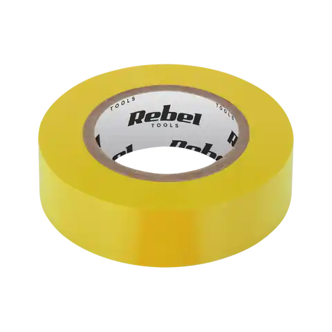 ⁨Taśma izolacyjna klejąca REBEL (0,13 mm x 19 mm x 10 yd) żółta⁩ w sklepie Wasserman.eu