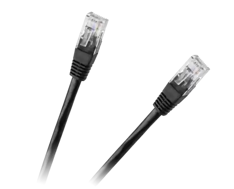 ⁨Patchcord kabel UTP 8c wtyk-wtyk 0,5m CCA czarny  cat.6e⁩ w sklepie Wasserman.eu