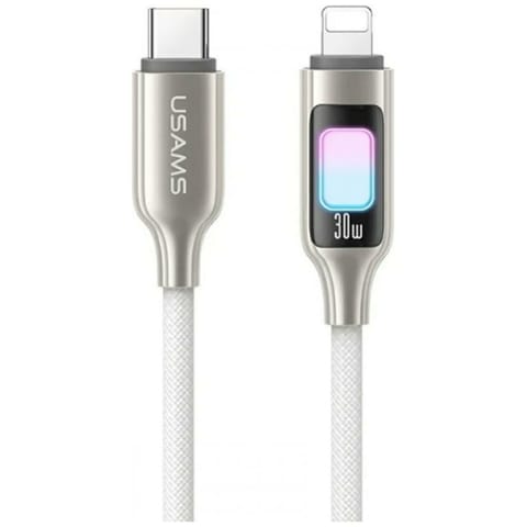⁨Kabel USAMS TC Series SJ749 30W USB-C do Lightning 1,2 m tytanowy⁩ w sklepie Wasserman.eu