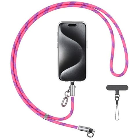 ⁨Smycz do telefonu z kablem do ładowania  Usams SJ746 30W USB-C do Lightning 1.2m różowy⁩ w sklepie Wasserman.eu