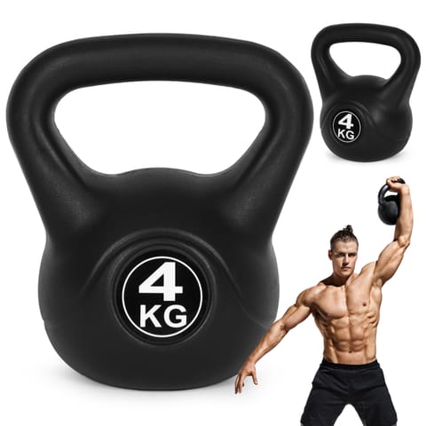 ⁨Kettlebell kettle 4 kg do ćwiczeń hantla kula odważnik obciążenie ciężar fitness ModernHome⁩ w sklepie Wasserman.eu