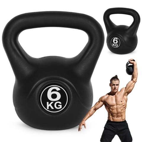 ⁨Kettlebell kettle 6 kg do ćwiczeń hantla kula odważnik obciążenie ciężar fitness ModernHome⁩ w sklepie Wasserman.eu