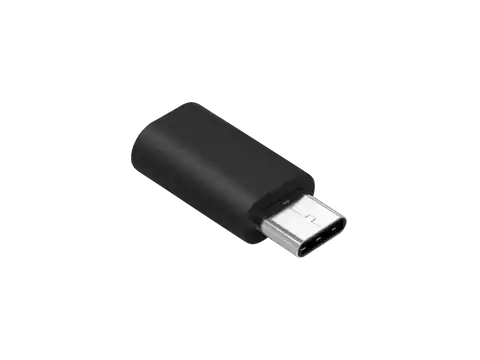 ⁨Adapter Micro USB - USB Type-C Adapter Black⁩ at Wasserman.eu