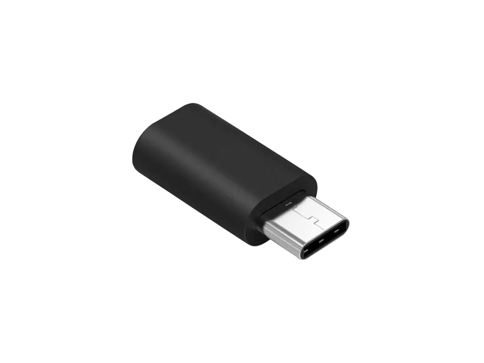 Adapter Micro USB - USB Type-C Adapter Black at Wasserman.eu