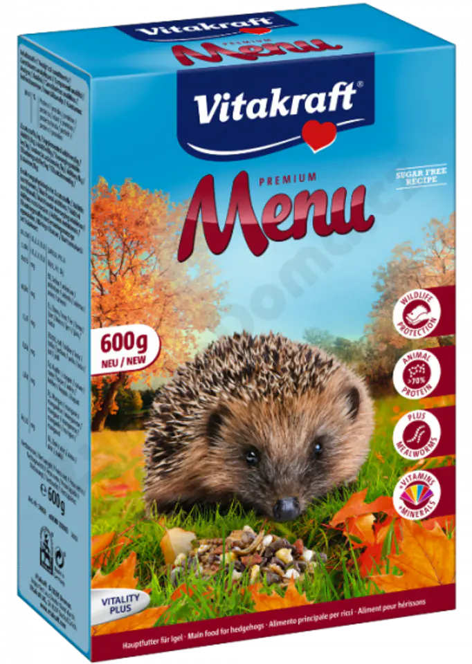 ⁨VITAKRAFT MENU dry food for hedgehogs 600g⁩ at Wasserman.eu