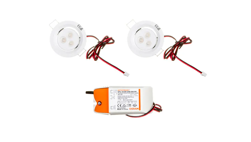 ⁨LED downlight 4.5W 220-240V IP33 PUNCTOLED AND WT 2X4,5W 3000K 220lm 4008321999320⁩ at Wasserman.eu