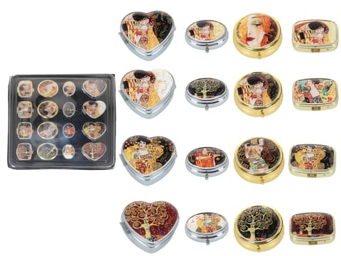⁨Display, kpl. 16 puzderek mix - G. Klimt (CARMANI)⁩ w sklepie Wasserman.eu