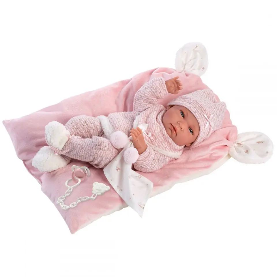 ⁨Doll baby Nica 38 cm on blanket⁩ at Wasserman.eu