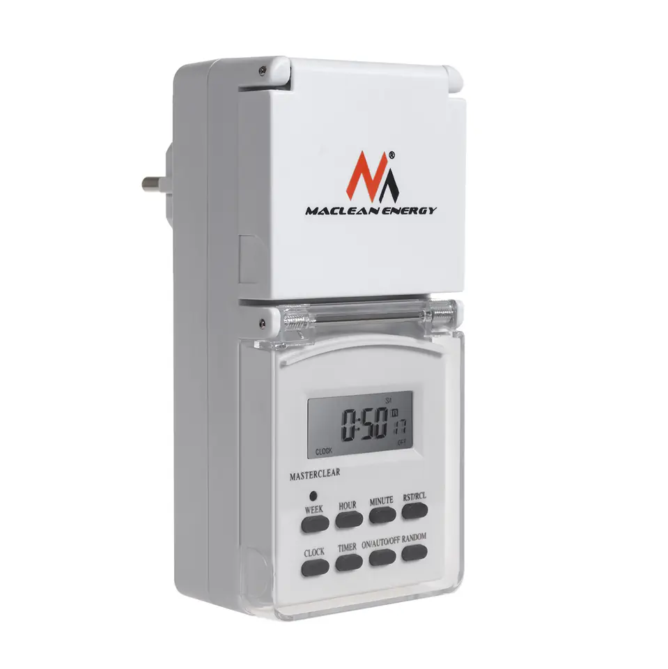 ⁨Maclean Timer, Digital, External, Random function, 10 programs, Max 156 programs, 3600 W, MCE08G⁩ at Wasserman.eu