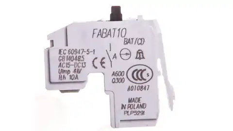 ⁨Styk alarmowy 1Z wyzwolenia wyzwalacza nadprądowego /do wyłączników FD, FE, FG/ FABAT10 430818⁩ w sklepie Wasserman.eu