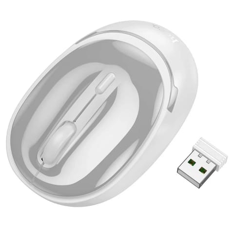 ⁨HOCO Mysz Bezprzewodowa 2,4G Bluetooth 1600 DPI GM34 Szaro-Biała⁩ w sklepie Wasserman.eu