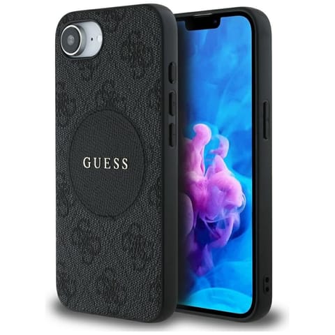 ⁨Etui Guess 4G Circle Classic Logo        MagSafe do iPhone 16e czarny⁩ w sklepie Wasserman.eu
