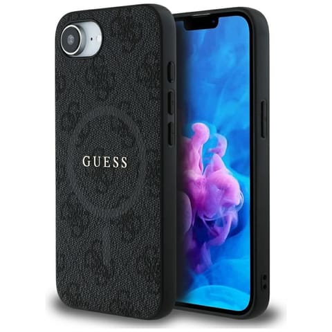 ⁨Etui Guess 4G Ring Classic Logo MagSafe  do iPhone 16e czarny⁩ w sklepie Wasserman.eu