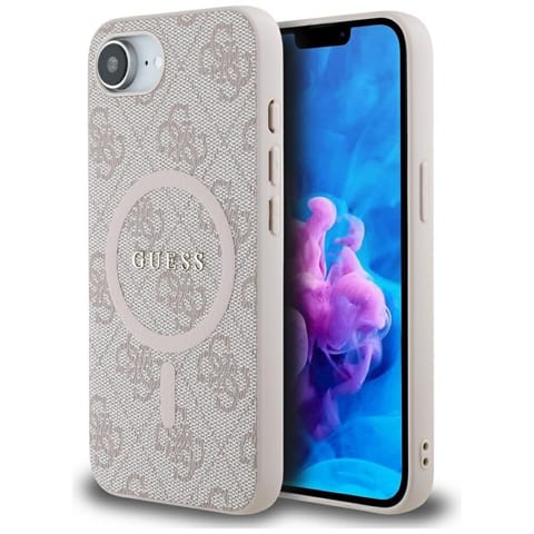 ⁨Etui Guess 4G Ring Classic Logo MagSafe  do iPhone 16e różowy⁩ w sklepie Wasserman.eu