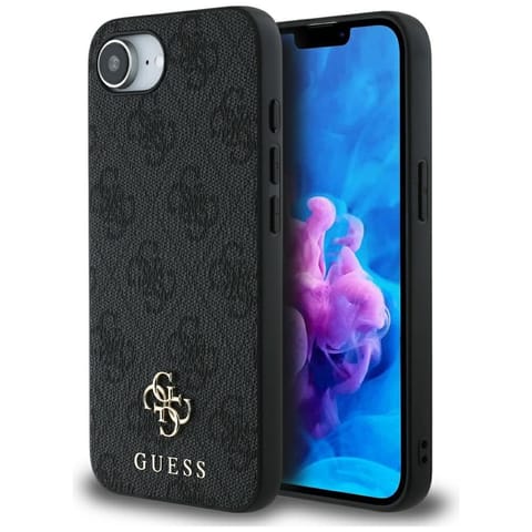 ⁨Etui Guess 4G Small 4G and Classic       MagSafe do iPhone 16e czarny⁩ w sklepie Wasserman.eu