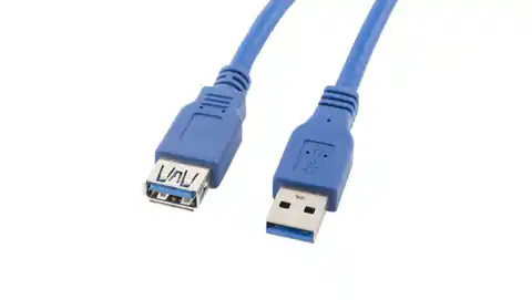 ⁨Przedłużacz USB 3.0 SuperSpeed niebieski 3m LANBERG CA-US3E-10CC-0030-B⁩ w sklepie Wasserman.eu