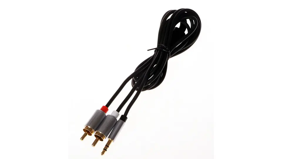 ⁨Przewód adapter Jack 3,5mm - 2x RCA 1,5m LIBOX LB0092⁩ w sklepie Wasserman.eu